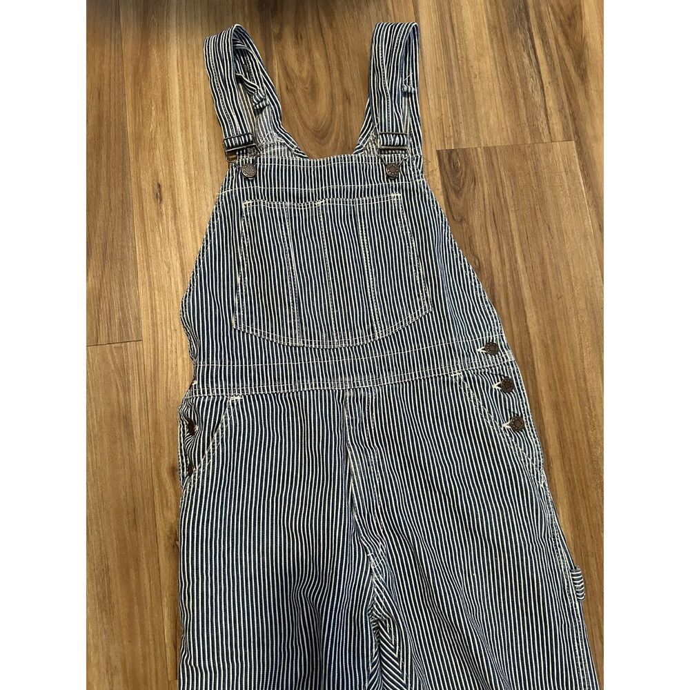 Super Cute Hickory Stripe Overalls XS